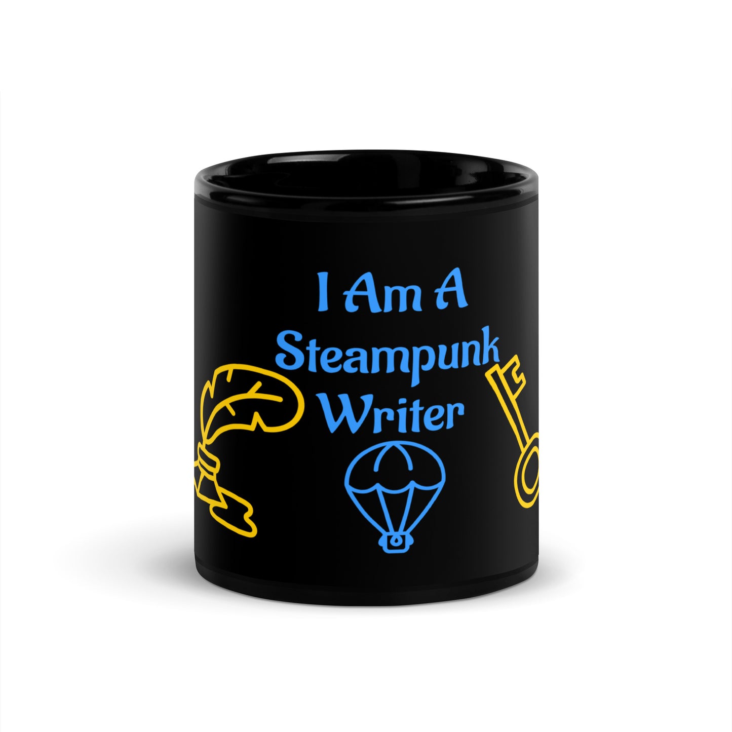 I am A Steampunk Writer Black Glossy Mug