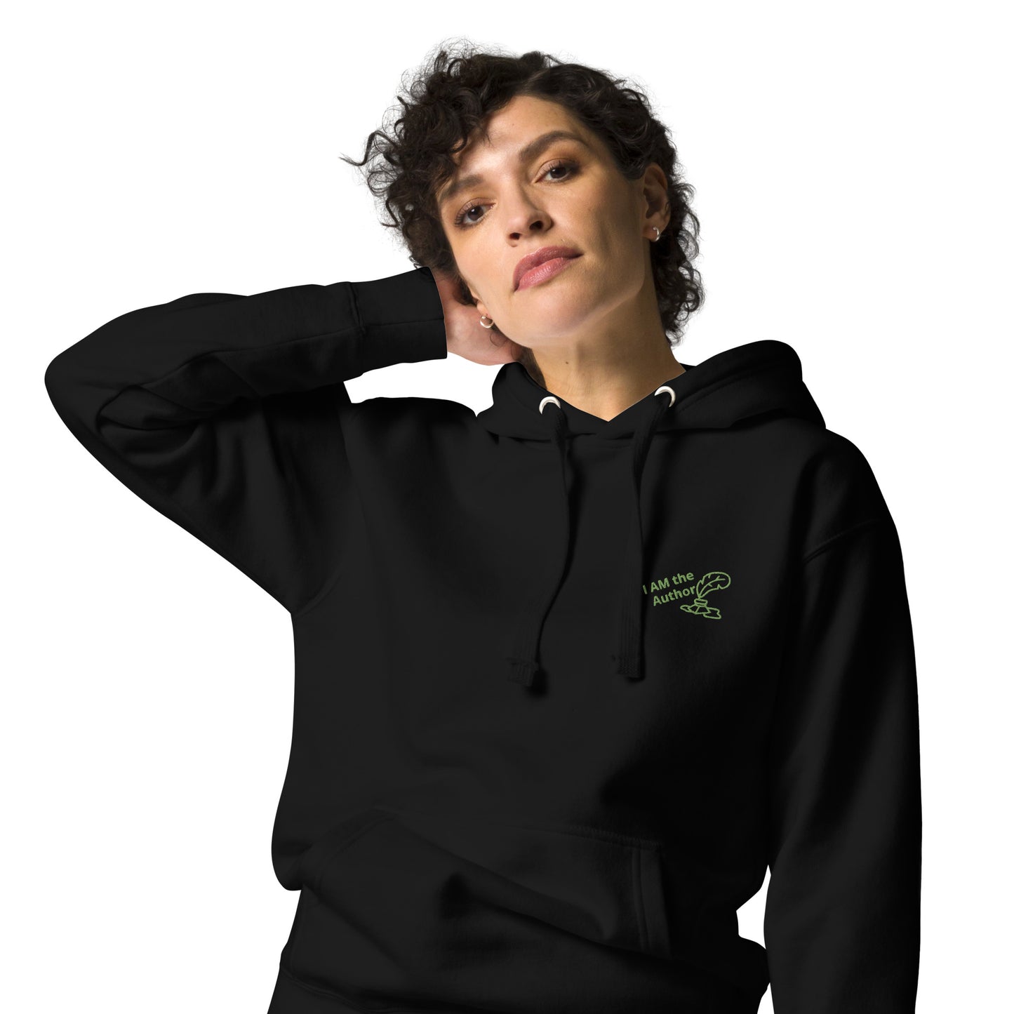 Black and Green I am the Author Unisex Hoodie